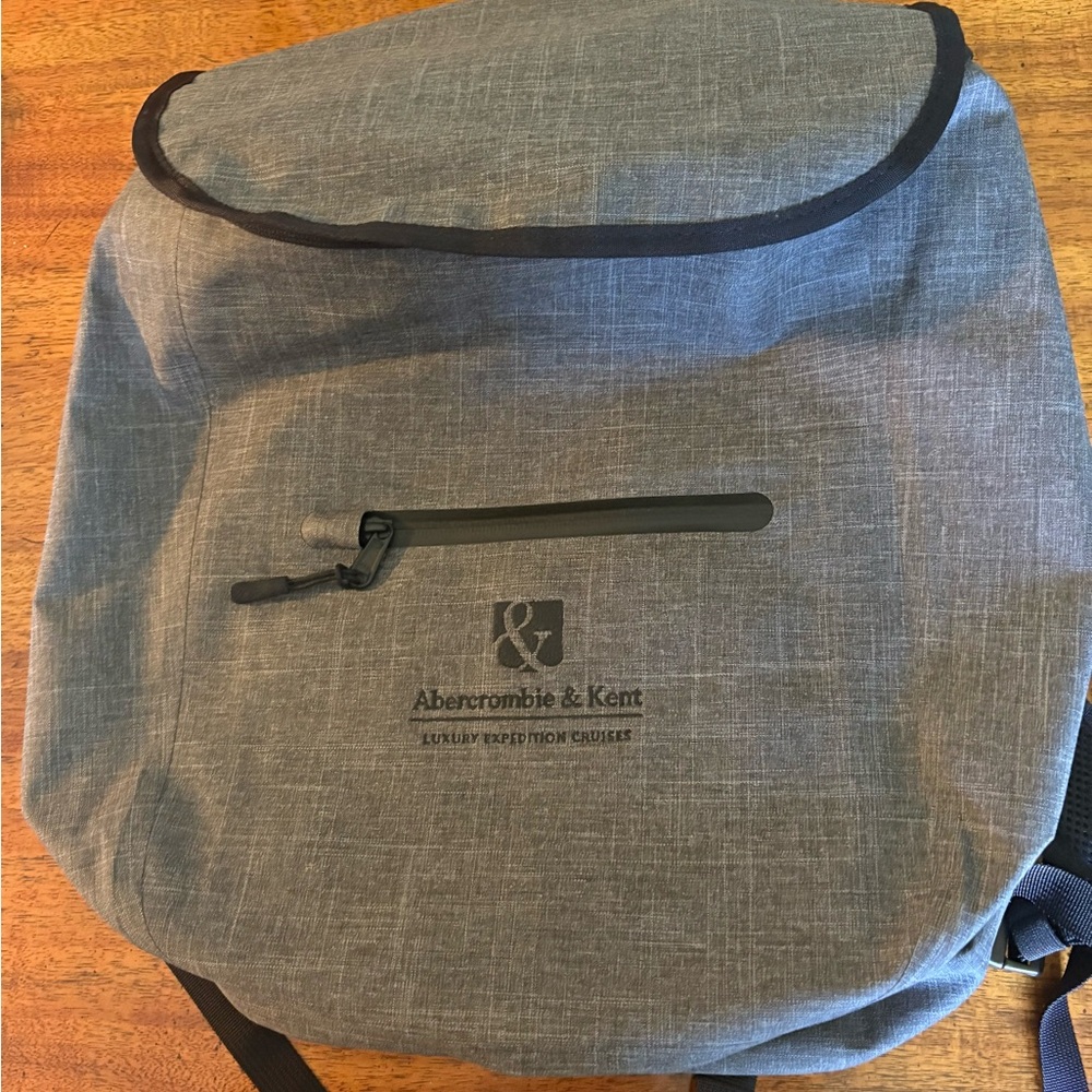 Abercrombie & Kent Charcoal Canvas Backpack Hiking/School/College